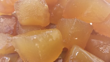 Gemberblokjes extra uitgelekt